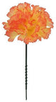 100 Violet Silk Carnations: 3.5" Flowers, 5" Stem for Wedding Decor, Orange