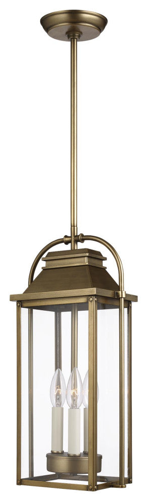 Wellsworth Pendant, Painted Distressed Brass