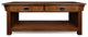 Leick Furniture Wood Mission Coffee Table in Brown Medium Oak