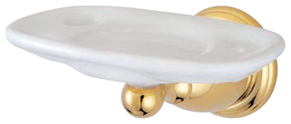 Kingston Brass Toothbrush and Tumbler Holder, Polished Brass