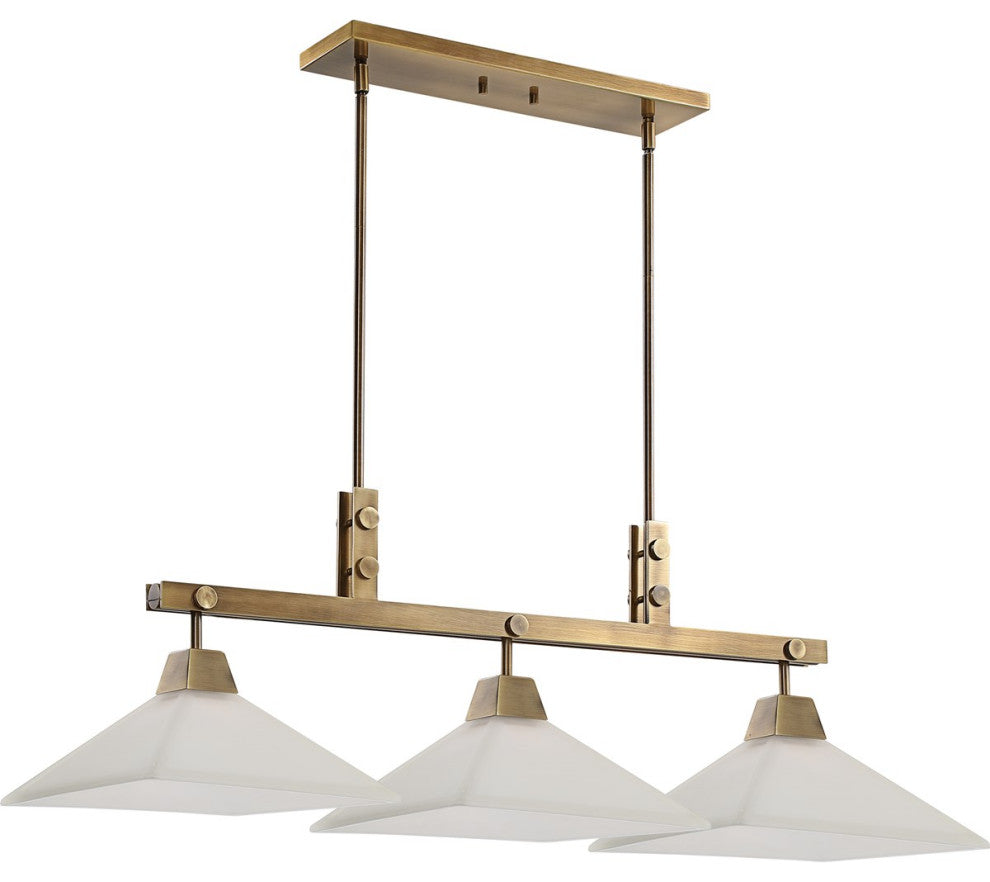 Uttermost Brookdale Industrial 3 Light Linear Chandelier 21346