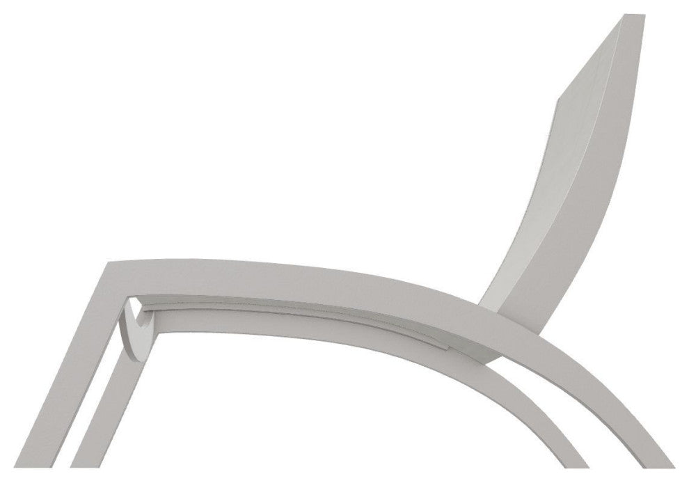Dune Sling Stackable Outdoor Hydro-Lounge Chaise, Deacon/Warm Gray