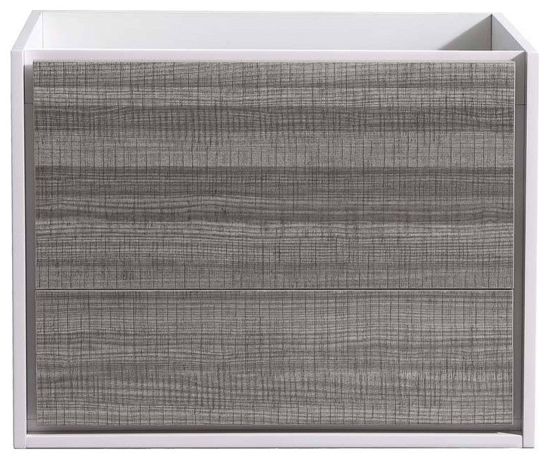 Fresca FCB9230HA Catania 30" Glossy Ash Gray Wall Hung Modern Bathroom Cabinet