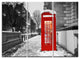 "Red London Telephone Booth" Metal Wall Art, 3 Panels, 36"x28"