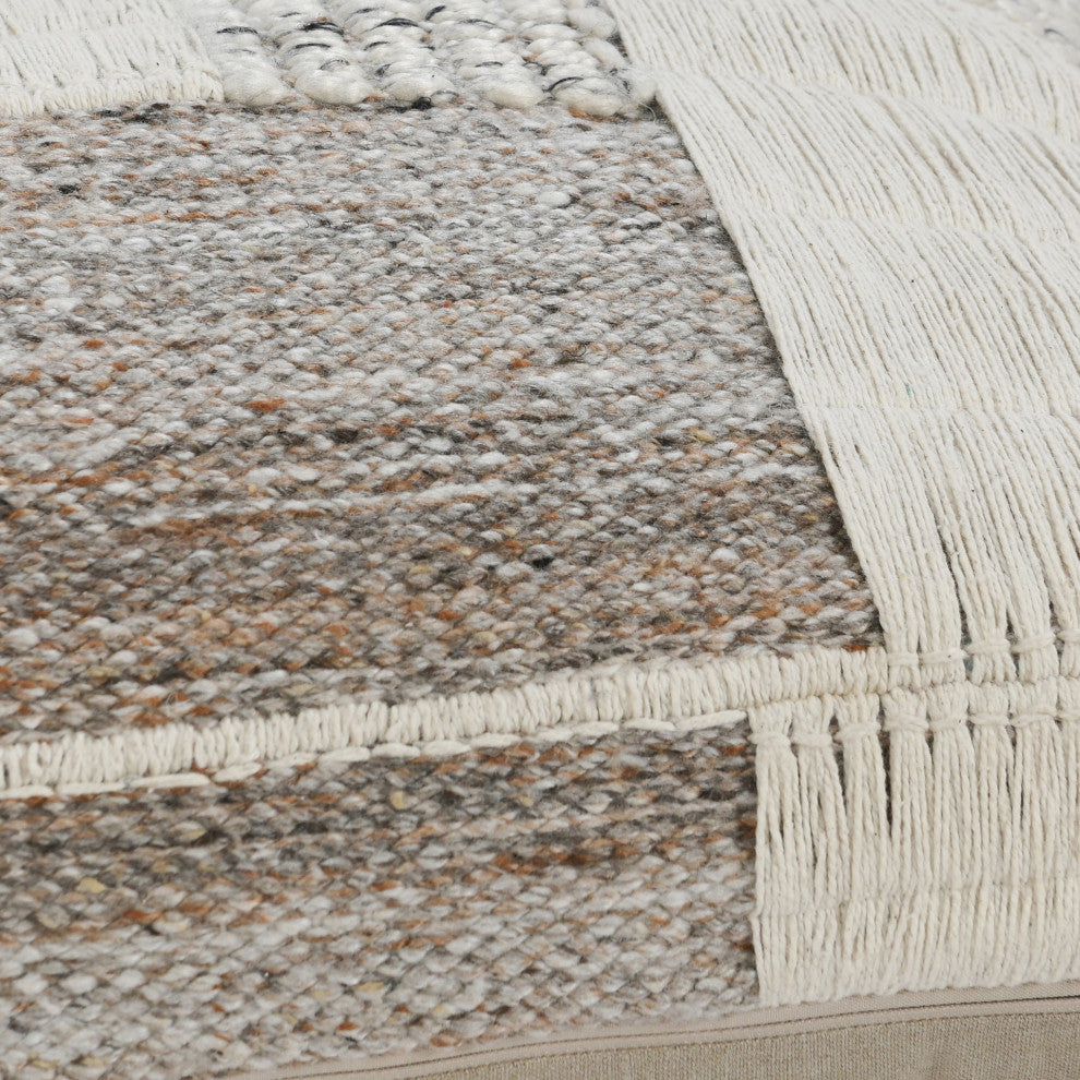 Farah 14"x26" Cotton Linen Blend Throw Pillow, Natural