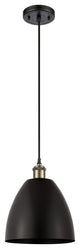 Ballston Dome Mini Pendant, Black Antique Brass, LED