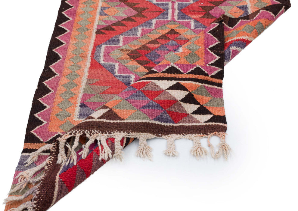 Vintage Turkish Kilim Runner 3' 2" x 10' 8", 38 in. x 128 in.