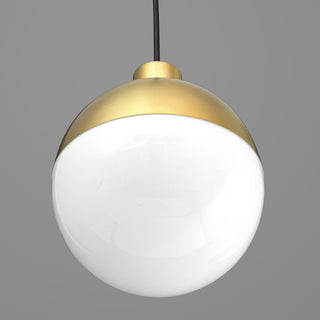 Globe LED 1-Light LED Pendant, Brushed Bronze