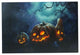 LED Lighted Spooky Halloween Jack-O-Lanterns Canvas Wall Art 15.75"x23.5"