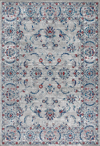 Modern Persian Vintage Light Grey/Red 4' x 6' Area Rug