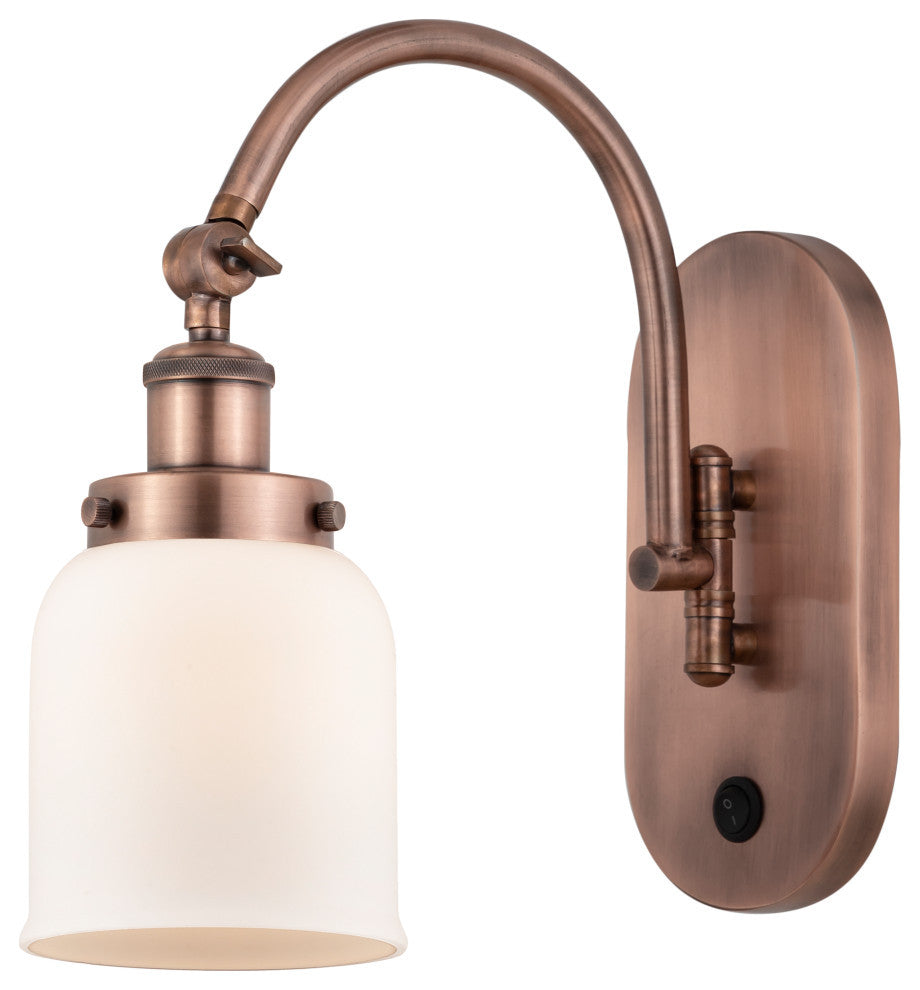 Bell Sconce, Antique Copper, Matte White, Matte White