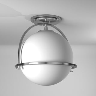 Hinkley Somerset 11.5" Small Semi-Flush Mount Ceiling Light, Brushed Nickel
