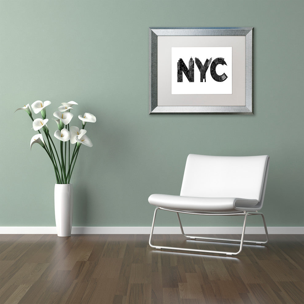 Robert Farkas 'NYC' Art, Silver Frame, White Mat, 14x11