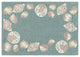 Capri Seashell Border Indoor/Outdoor Rug, Aqua, 2'x3'