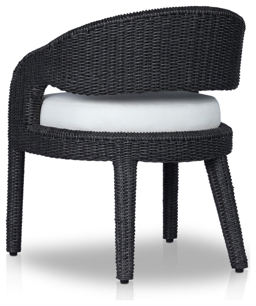 Hawkins Outdoor Dining Chair Vintage Coal, Faye Cream, Matte Taupe