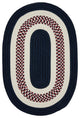 Flowers Bay FB50 Patriot Blue Indoor/Outdoor Area Rug, Round 6'x6'