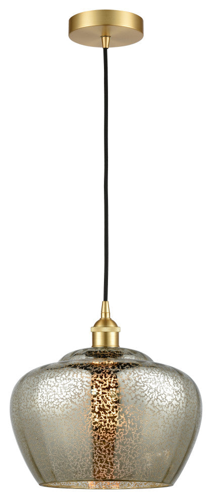 Innovations 616-1P-SG-G96-L-LED Fenton 1 Light 11" Mini Pendant, Satin Gold