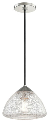 Maya 1-Light Pendant, Polished Nickel Finish, Small