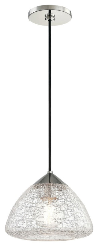 Maya 1-Light Pendant, Polished Nickel Finish, Small
