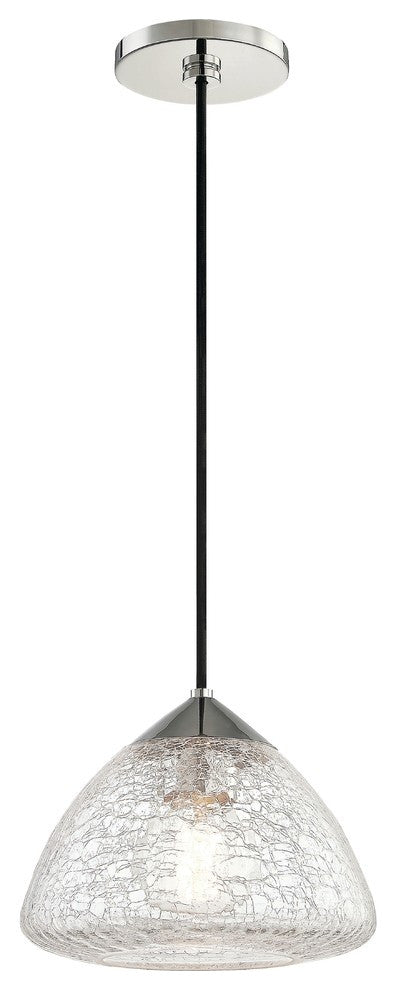 Maya 1-Light Pendant, Polished Nickel Finish, Small