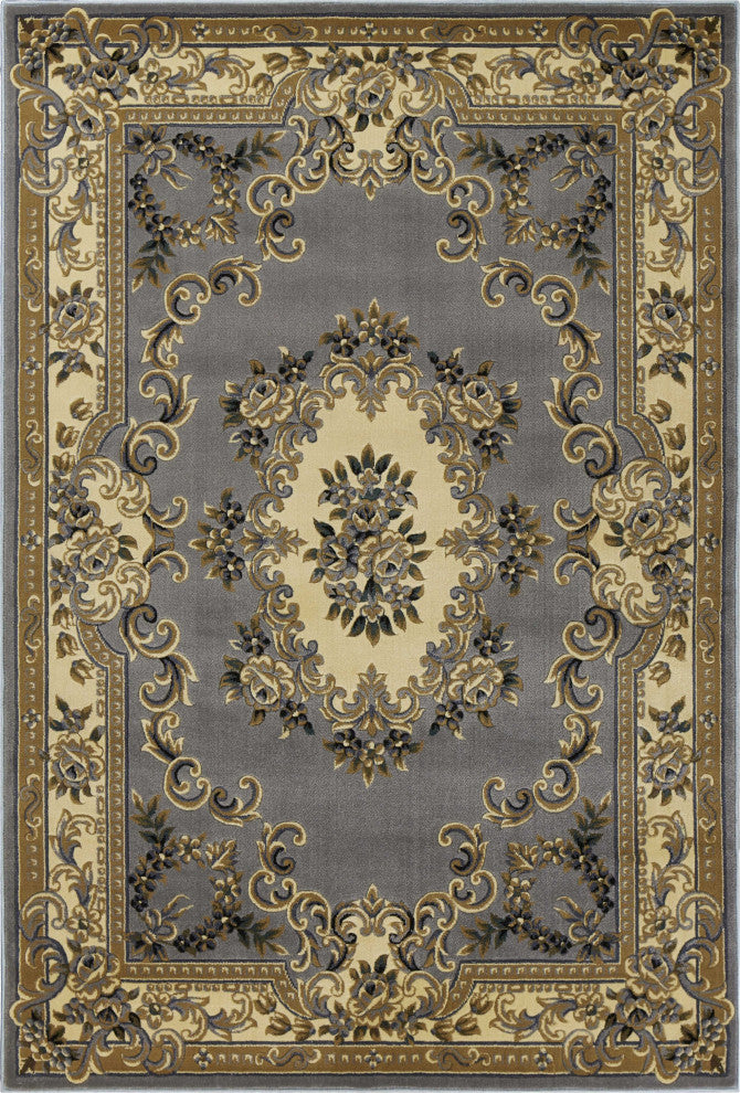 HomeRoots 7' x 10' Polypropylene Slate Blue Area Rug