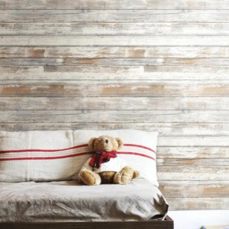 Distressed Wood Peel and Stick Wallpaper