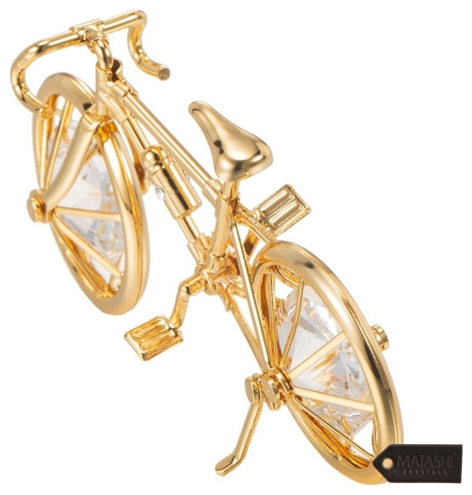 24K Gold Plated Bicycle Ornament