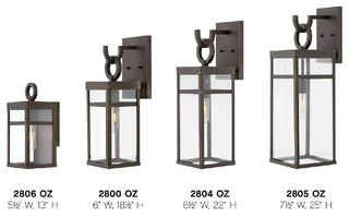 Hinkley Porter Small Wall Mount Lantern, Oil Rubbed Bronze