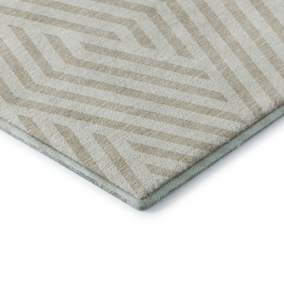 Premium Machine Washable Mayfield AMF550 Ivory 8' x 8' Round Rug
