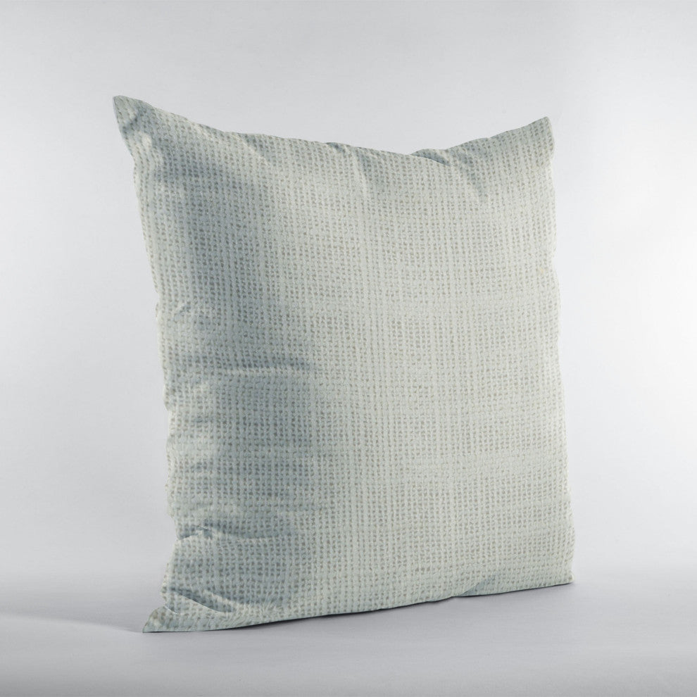 White Wall Textured Solid, With Open Weave. Luxury Throw Pillow, 12"x20"