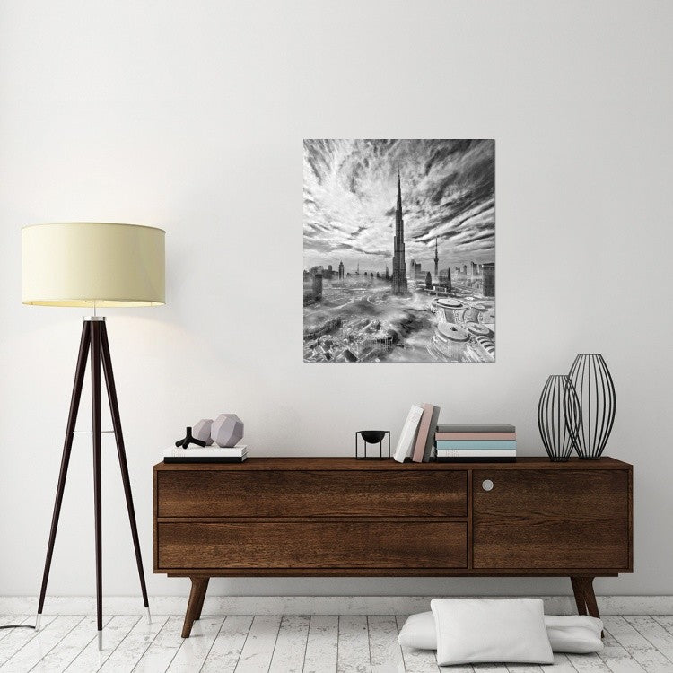 "Super Skyline" Stretched Canvas Giclee by Koji Tajima, 34x40"