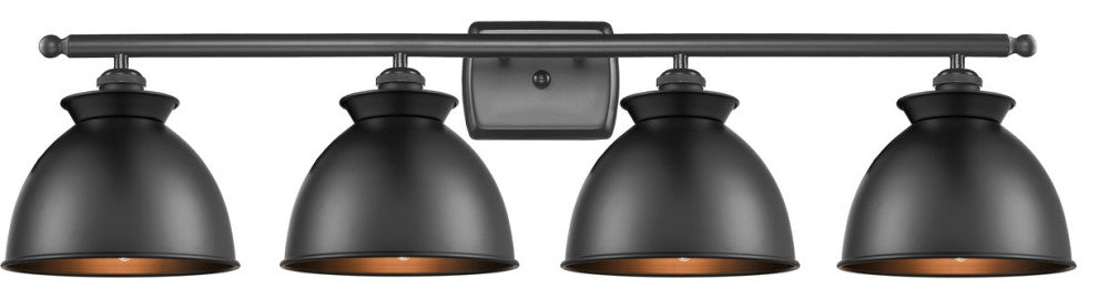 INNOVATIONS LIGHTING 516-4W-BK-M14-BK-LED Adirondack 3 Light Bath Vanity Light