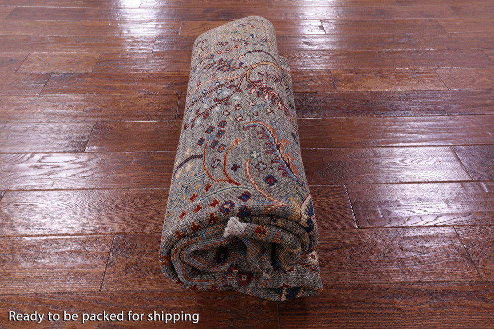 5' 0" X 6' 7" Hand Knotted Persian Tabriz Wool Rug Q10018