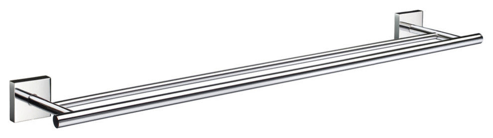 House Double Towel Rail Chrome