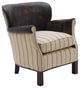 Brown Stripe Leather Armchair | Andrew Martin Harrow