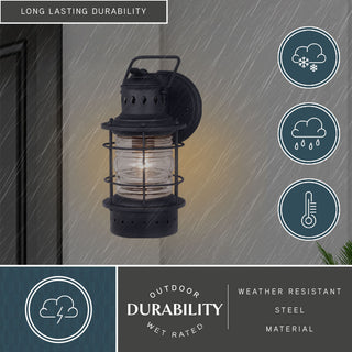 Hyannis 5.5" Outdoor Wall Light Textured Black