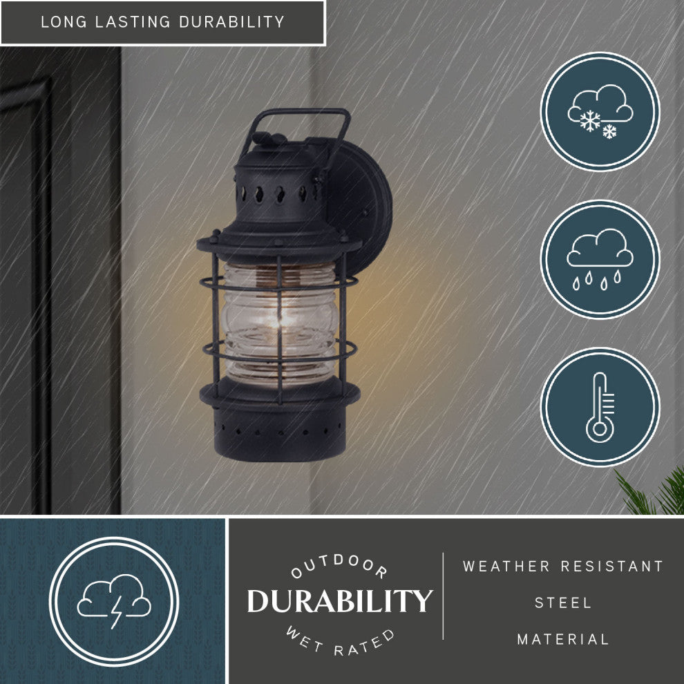 Hyannis 5.5" Outdoor Wall Light Textured Black