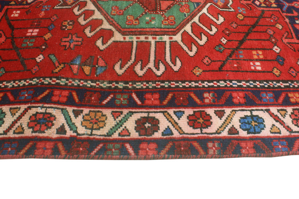 Fine Vintage Distressed Halah Rust/Navy Runner, 2'11x10'9