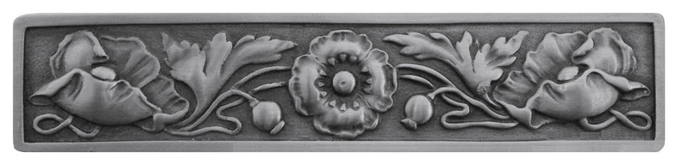 Poppy Pull Antique Brass, Antique Pewter
