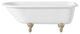 Cheviot Products Cast Iron Bathtub With Faucet Holes, Polished Nickel