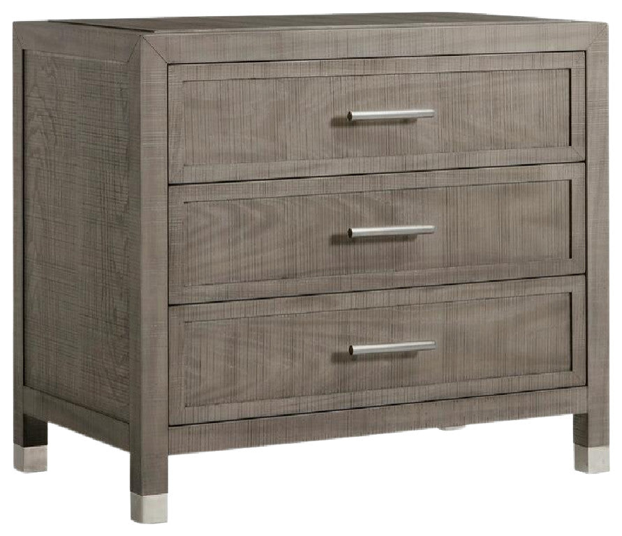 Gray Ash Wood Nightstand | Andrew Martin Raffles
