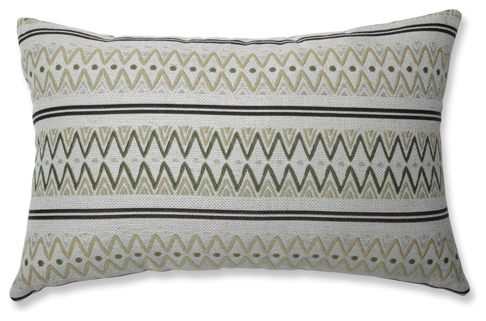 Pillow Perfect Indoor Zig Zag Avocado Green Rectangular Throw Pillow