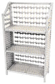 33" Natural Fiber Shelving Unit, White