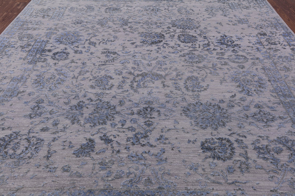 Wool and Silk Hand-Knotted Persian Rug 8' 1" X 10' 1" Q6257
