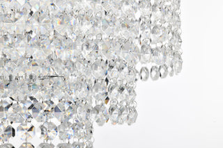 4-Light Chrome Modern Glam Chandelier With Tier Cascading Crystals