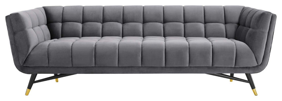 Gray Adept Performance Velvet Sofa