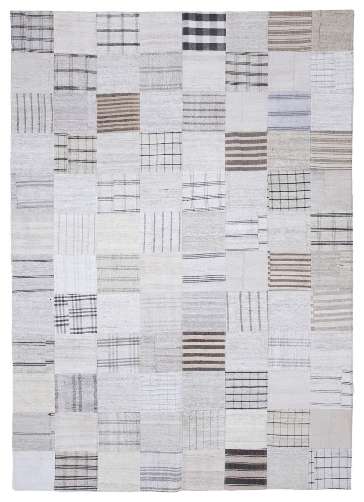 Rug N Carpet - Handmade Oriental 8' 2'' x 11' 5'' Unique Patchwork Kilim Rug