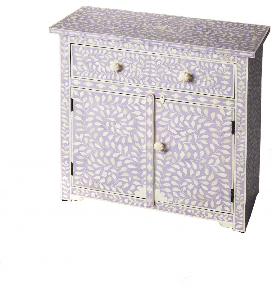 Vivienne Lavender Bone Inlay Console Chest