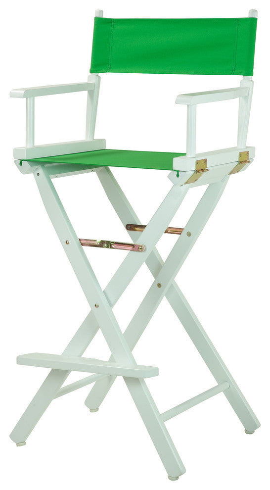 030" Director's Chair White Frame-Green Canvas