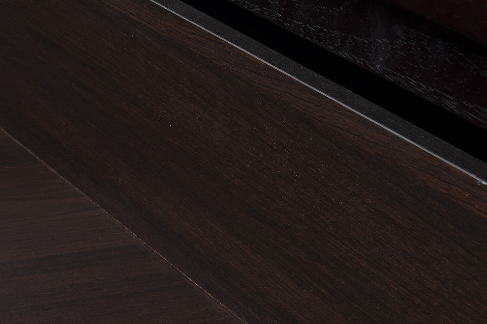 HomeRoots 18" Wenge Veneer and MDF Nightstand